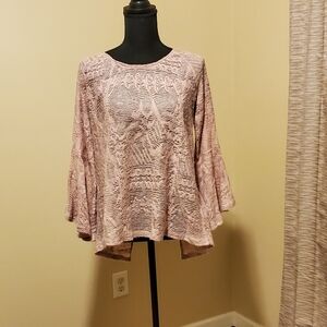 Jessica Simpson Peep Back Light Pink Sweater